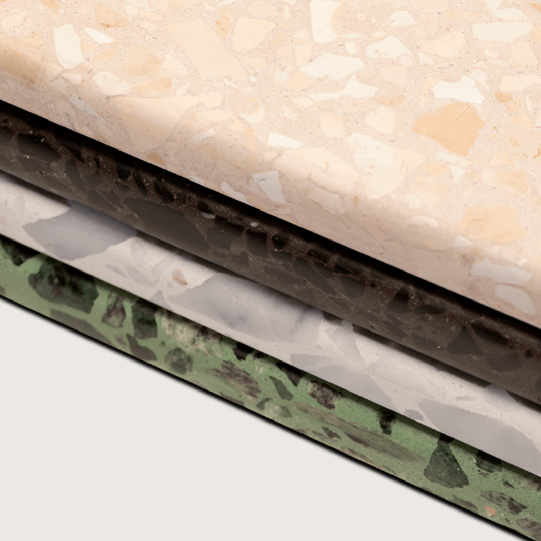 Crème small terrazzo dienblad LISE