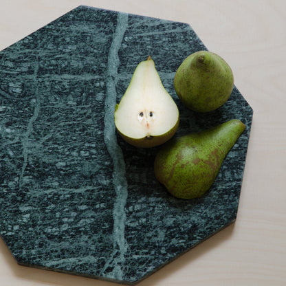 Groene zeshoekige marmeren snijplank FLORA